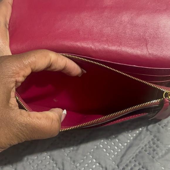 Louis Vuitton Fuchsia Leather Clutch - Picture 7 of 10
